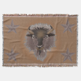 Manta Rústica Llanuras Occidentales Bison Throw Blanket