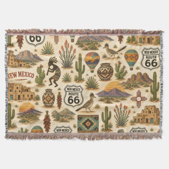 Manta Ruta 66 de Nuevo México Desert Drift (Anverso)