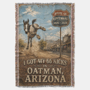 Manta Ruta 66 Oatman Burro Encanto Occidental