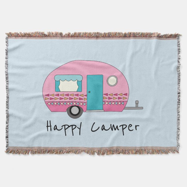 Manta RV Rosa Feliz Camper (Anverso)