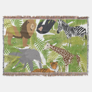 Manta Safari Boy, animales de la jungla   CHICA