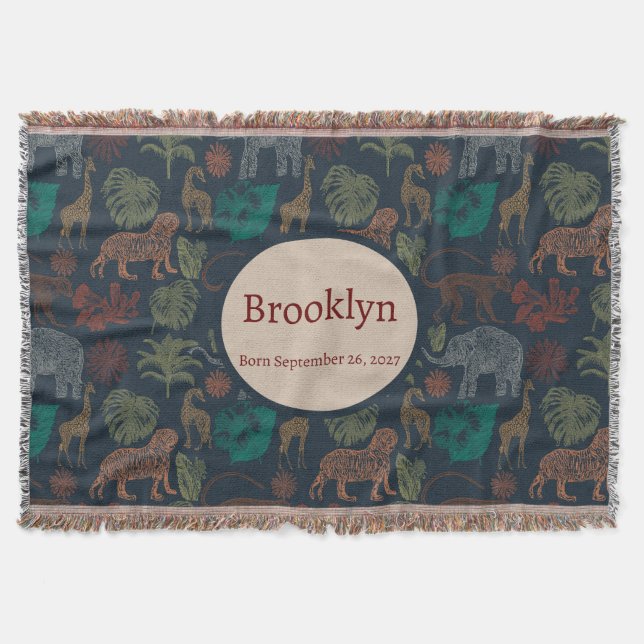 Manta Safari de selva veneciana personalizada (Anverso)