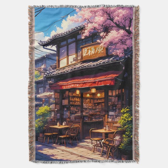 Manta Sakura Kissa - Café Flor de Cerezo (Frente vertical)