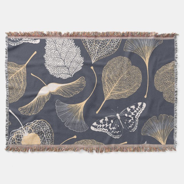 Manta Sale Ginkgo: Elegancia Floral Sin Marea. (Anverso)