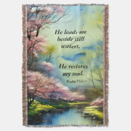 Manta Salmo 23:2-3 Restaura mi alma Biblia Verse