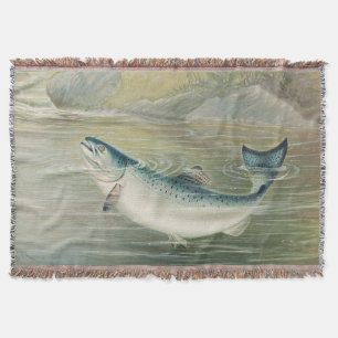 Manta Salmón de California por S.A. Kilbourne, pescado v