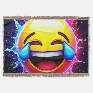 Manta Salpícada Alegre: Arte de Emoji Sonriente