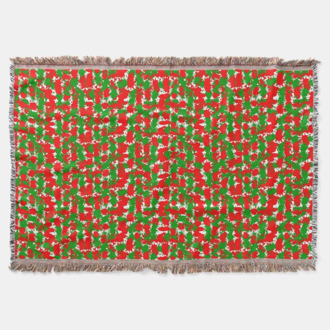 Manta Salpicaduras de pintura de Navidad (Anverso)