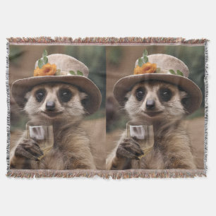 Manta "Salud a la vida: Gran Meerkat disfruta de un vaso