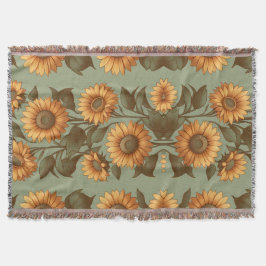 Manta Salvia y Girasoles II