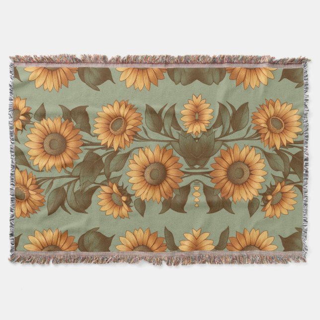 Manta Salvia y Girasoles II (Anverso)