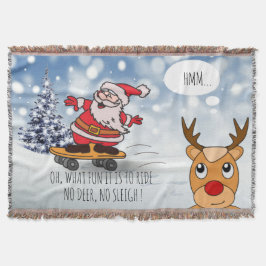 Manta Santa en el patinaje invierno divertido de renos