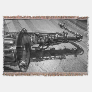Manta Saxofón de Tenor Blanco y Negro