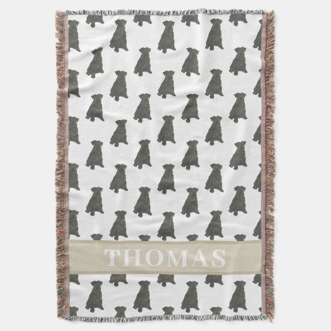 Manta Schnauzer personalizado (negro) (Frente vertical)