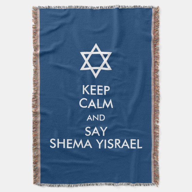 Manta Sé tranquilo y di Shema Yisrael (Frente vertical)