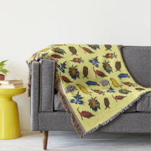 Seaslug Nudibranch Throw Blanket