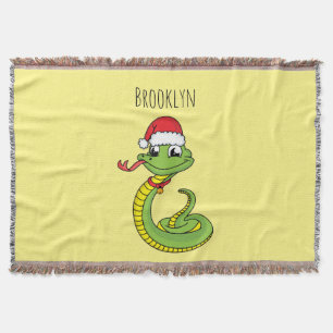 Manta Serpiente verde suave con personalizado de sombrer