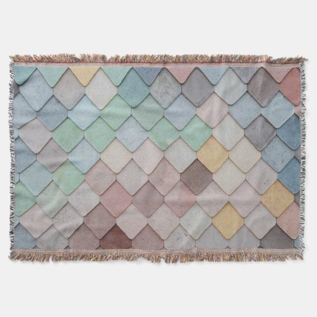 Manta Shabby Chic Pastel Tiles (Anverso)