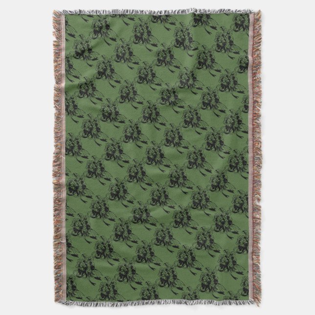 Manta Shamrock Bouquet Throw Blanket (Frente vertical)