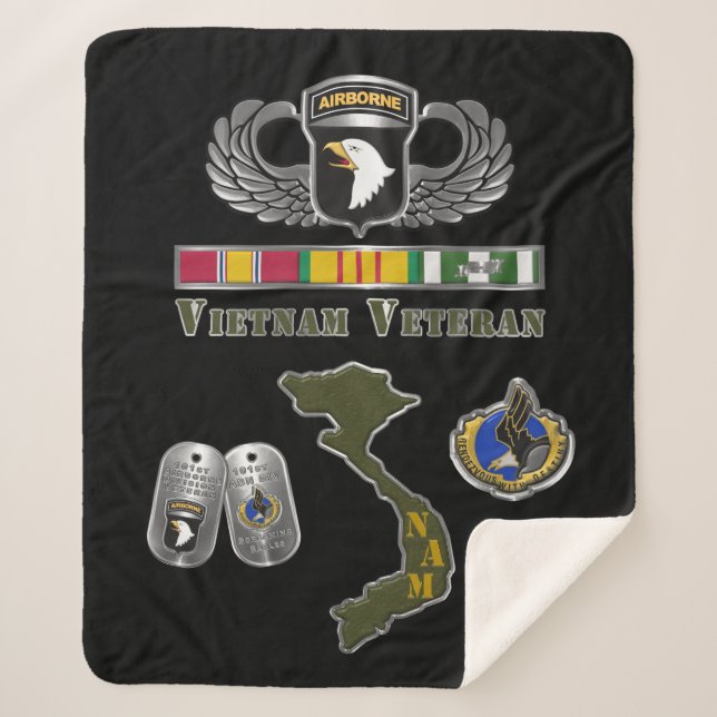 Manta Sherpa 101ª División Aérea Vietnam Veterano (Anverso)