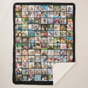 Manta Sherpa 108 imágenes de Collage de fotos Square
