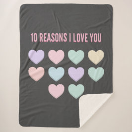 Manta Sherpa 10 razones por las que te amo - Décimo regalo de c