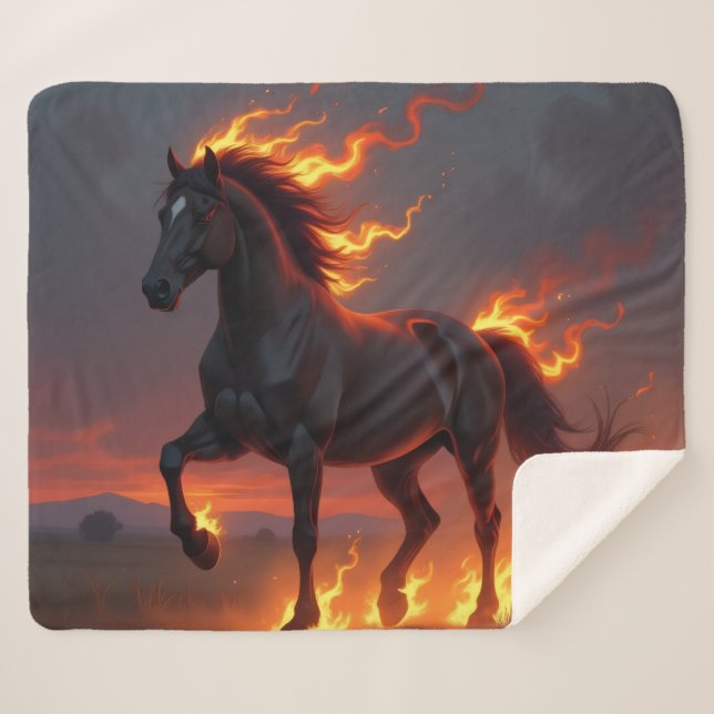 Manta Sherpa „2026 – Das Jahr des Feuerpferds“ (Anverso (horizontal))