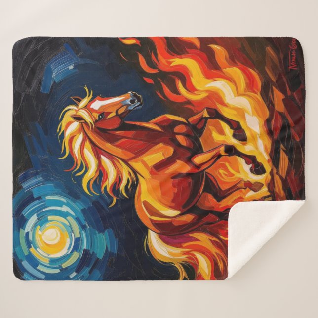 Manta Sherpa „2026 – Das Jahr des Feuerpferds“ (Anverso (horizontal))