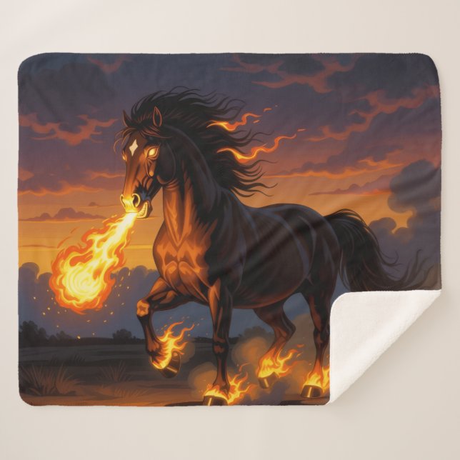 Manta Sherpa „2026 – Das Jahr des Feuerpferds“ (Anverso (horizontal))