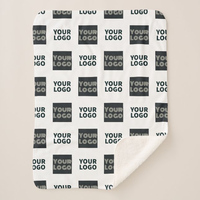 Manta Sherpa 2 Logotipo de repetición simple | Blanco (Anverso)