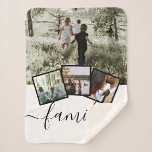 Manta Sherpa 4 Personalizado personalizado de la familia de Col