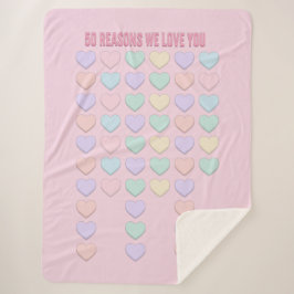 Manta Sherpa 50.º Regalo de cumpleaños - 50.º Te queremos