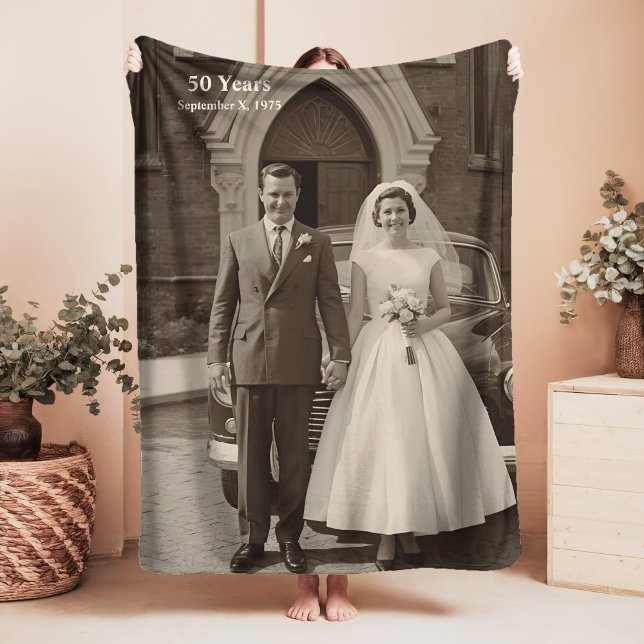 Manta Sherpa 50th Wedding Anniversary Sherpa Blanket Photo (Subido por el creador)