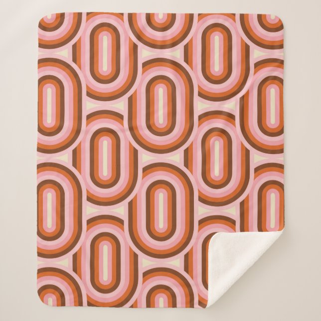 Manta Sherpa 70's Retro Seamless Pattern. 60s and 70s Aesthetic (Anverso)