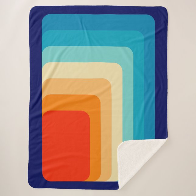 Manta Sherpa 70s Square Rainbow (Anverso)