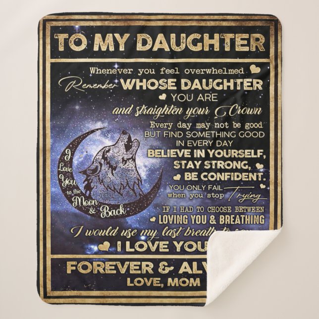 Manta Sherpa A mi hija Mariposas Regalo, cumpleaños de hija (Anverso)