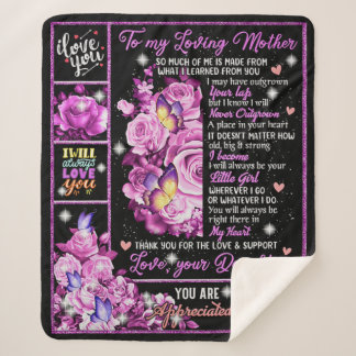 Manta Sherpa A mi madre, regalo de cumpleaños, a mi madre, a mi