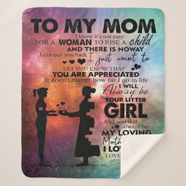 Manta Sherpa A mi mamá presente | Nuevo decorador de apartament (Anverso)