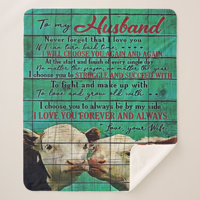 Manta Sherpa A mi marido | Presente de familia de corte (Anverso)