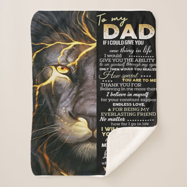 Manta Sherpa A mi papá | Letra Adorable | Lovely Gift (Anverso)