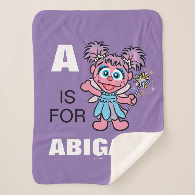 Manta Sherpa A para Abby Cadabby | Añadir su nombre (Anverso)