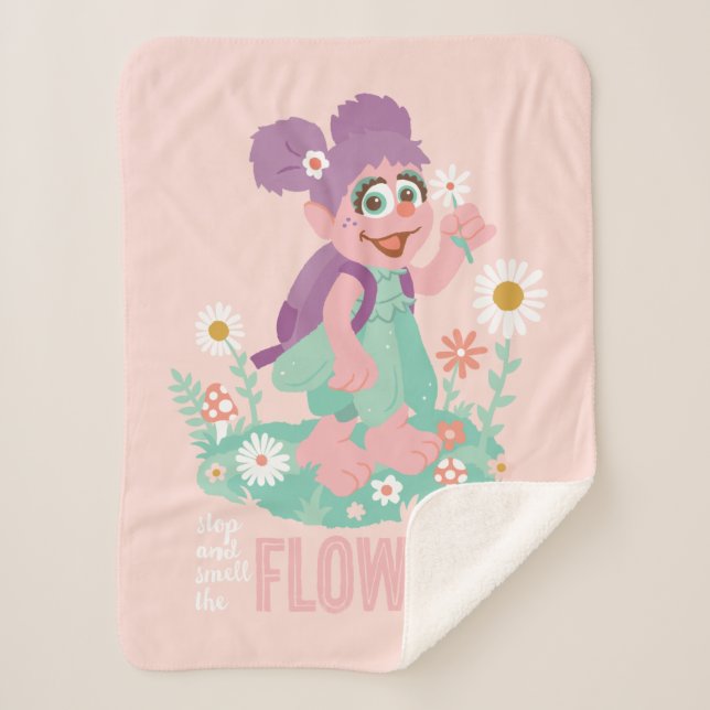 Manta Sherpa Abby Cadabby | Detener y oler las flores (Anverso)