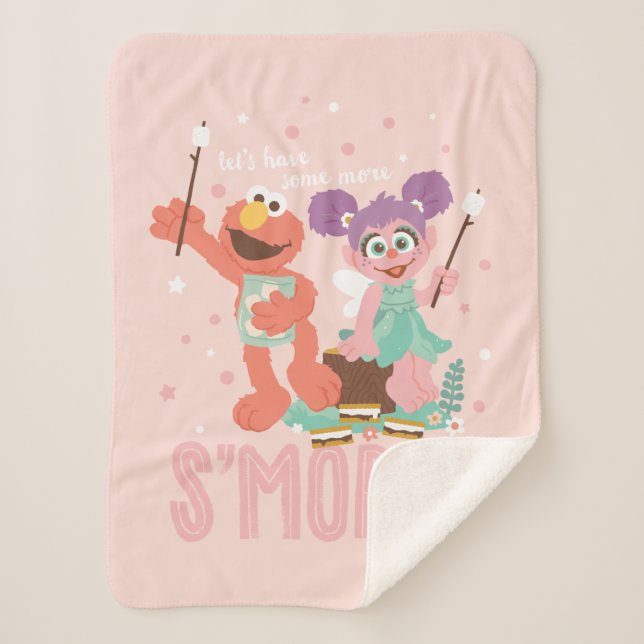 Manta Sherpa Abby Cadabby y Elmo | Comamos más pequeñas (Anverso)