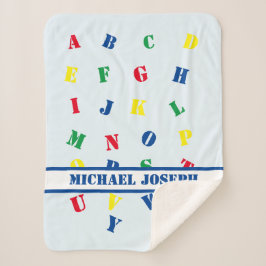 Manta Sherpa ABC Baby Boy Sherpa Blanket