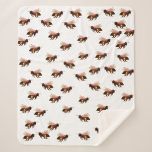 Manta Sherpa Abejas onduladas