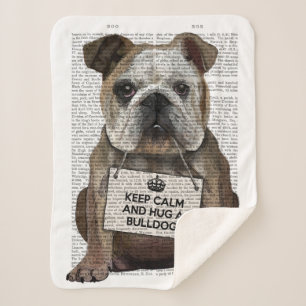 Manta Sherpa Abrazo de Bulldog
