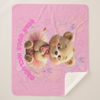 Manta Sherpa Abrazos De Oso Incluidos - Oso De Tutu Dulce