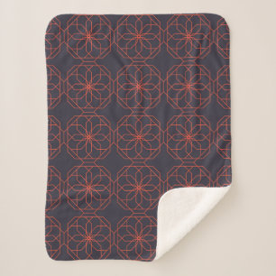 Manta Sherpa Absorción de flores geométricas elegantes, lindas 