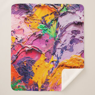 Manta Sherpa Abstract art background. Oil painting on canvas. M