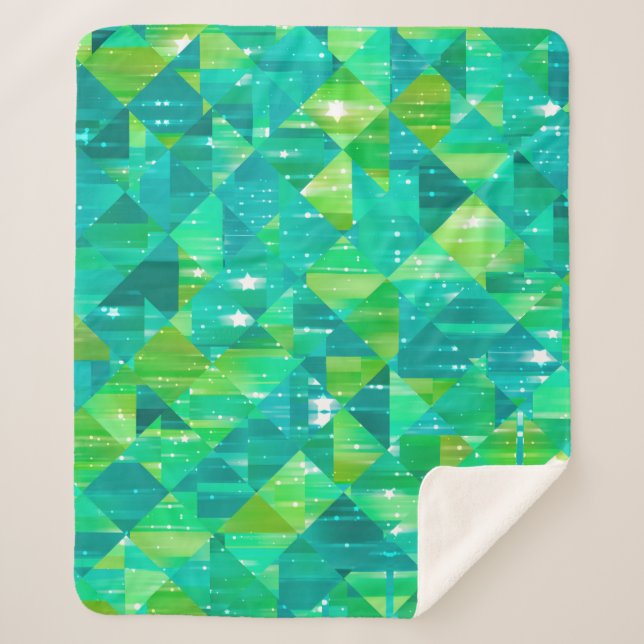 Manta Sherpa Abstract background. green mosaic (Anverso)